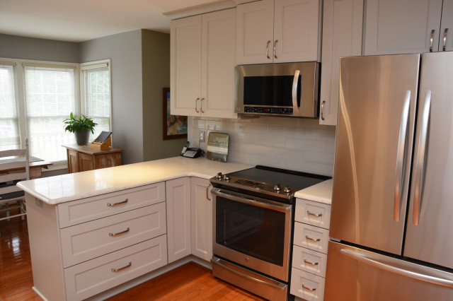 Rockville, MD White Q Quartz Kitchen Countertops - Transitional