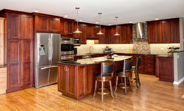 Rolling Meadows Kitchen and Office - Transitional - Kitchen - Chicago ...