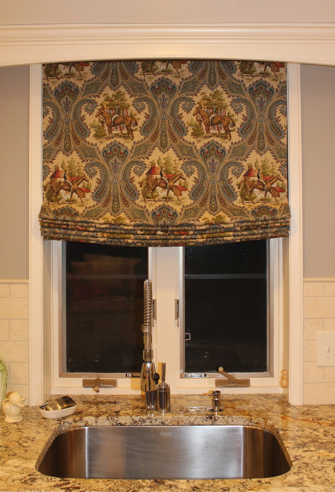 Roman Shades Traditional Kitchen New York by Mitchell Designs