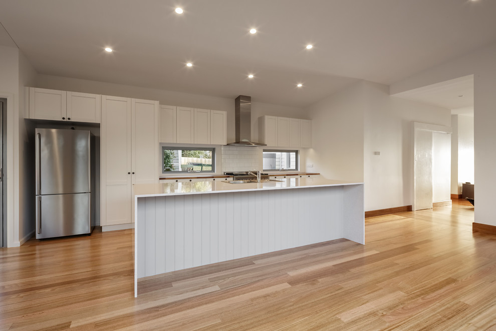 Example of a minimalist kitchen design in Hobart