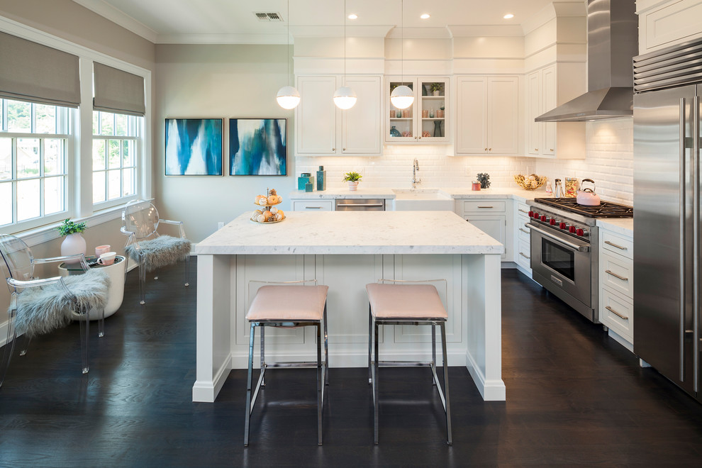 Roslyn Landing Condominium Midcentury Kitchen New York by Peter