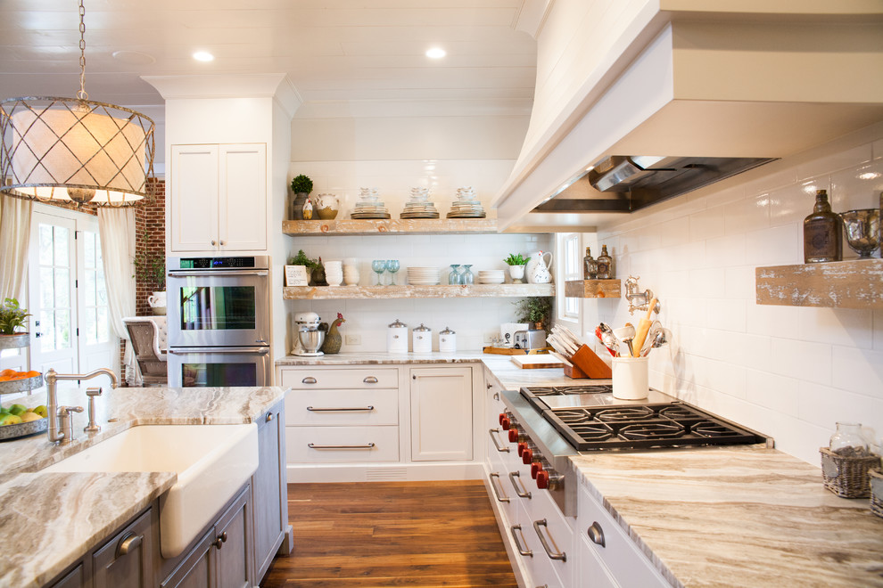 Photo of a country grey and cream kitchen in Atlanta.