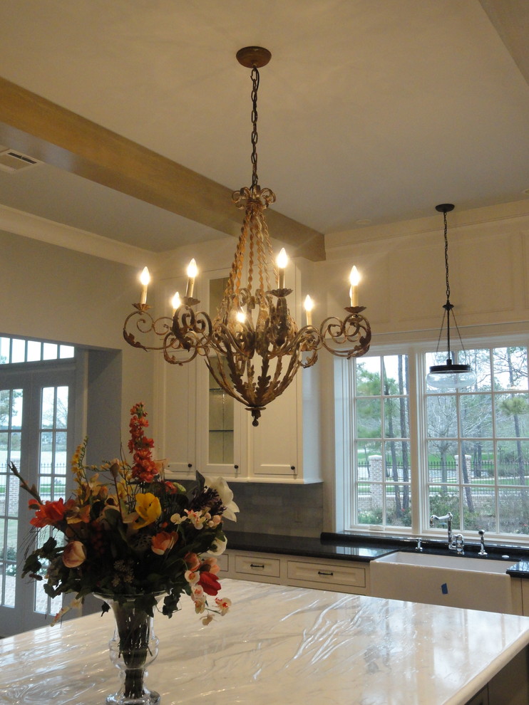 Rusted Iron Chandelier - Traditional - Kitchen - Houston ...