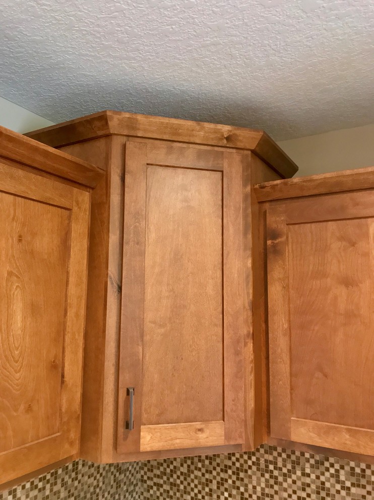 Rustic Birch Briarwood Koch with MSI Solare Quartz Tops