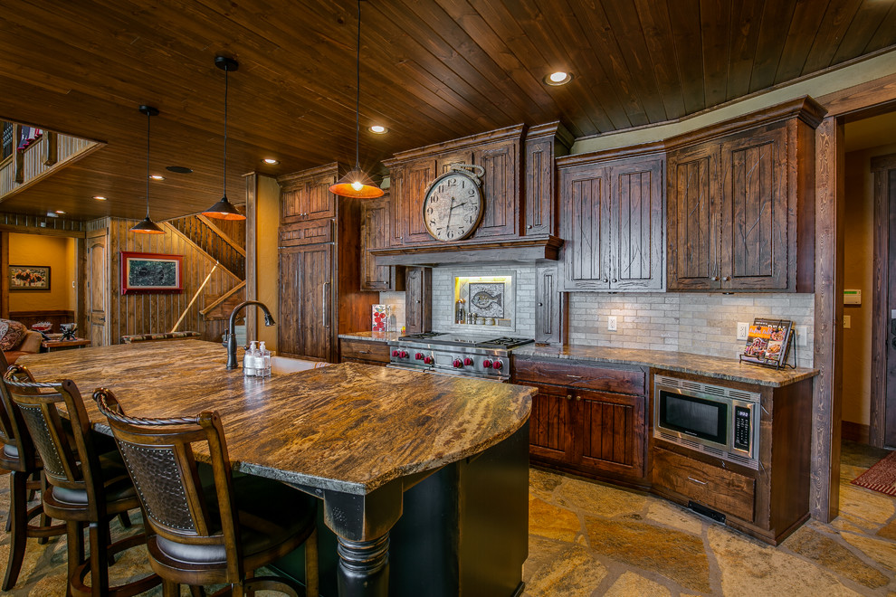 Inspiration for a rustic kitchen remodel in Minneapolis