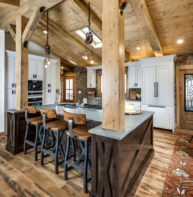 Rustic Elegance Rustic Kitchen Detroit by E.W. Kitchens Houzz UK