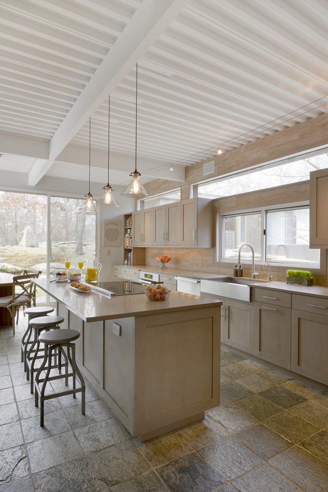 Rustic Elegance in Pound Ridge - Beach Style - Kitchen - New York - by