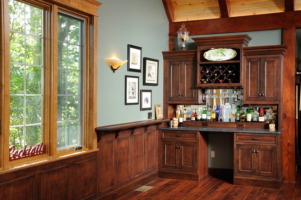 Example of a mountain style kitchen design in Cleveland