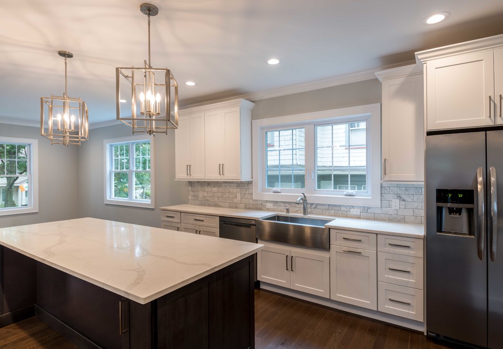 Rutherford Nj House Renovation Transitional Kitchen New York By Theodora Boyadjis Designs Llc