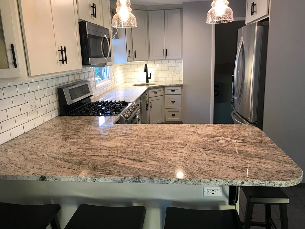 Salinas Granite on White Kitchen Philadelphia by Marble