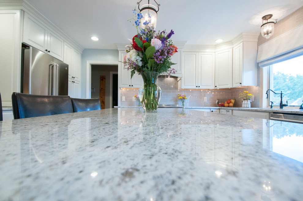 Salinas White Granite Kitchen Philadelphia by Granite Galleria