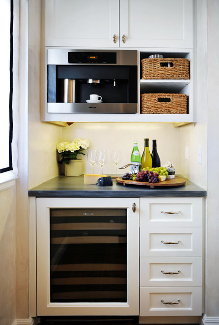 Built In Coffee Bar Houzz, Built In Coffee Bar Cabinet Ideas
