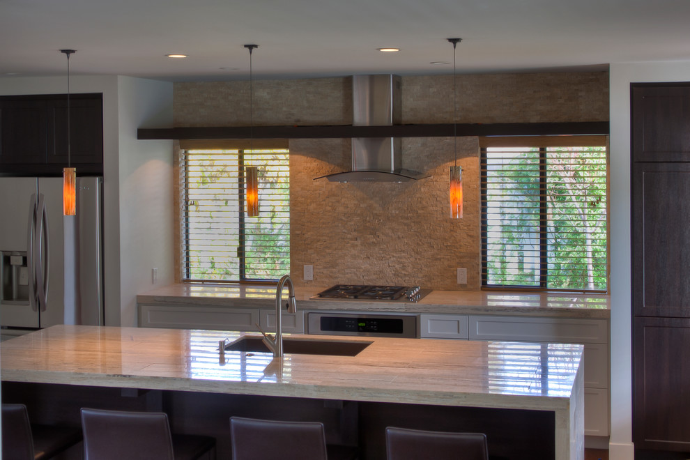 Example of a minimalist kitchen design in San Luis Obispo