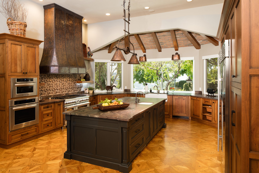 Inspiration for a rustic kitchen remodel in San Luis Obispo