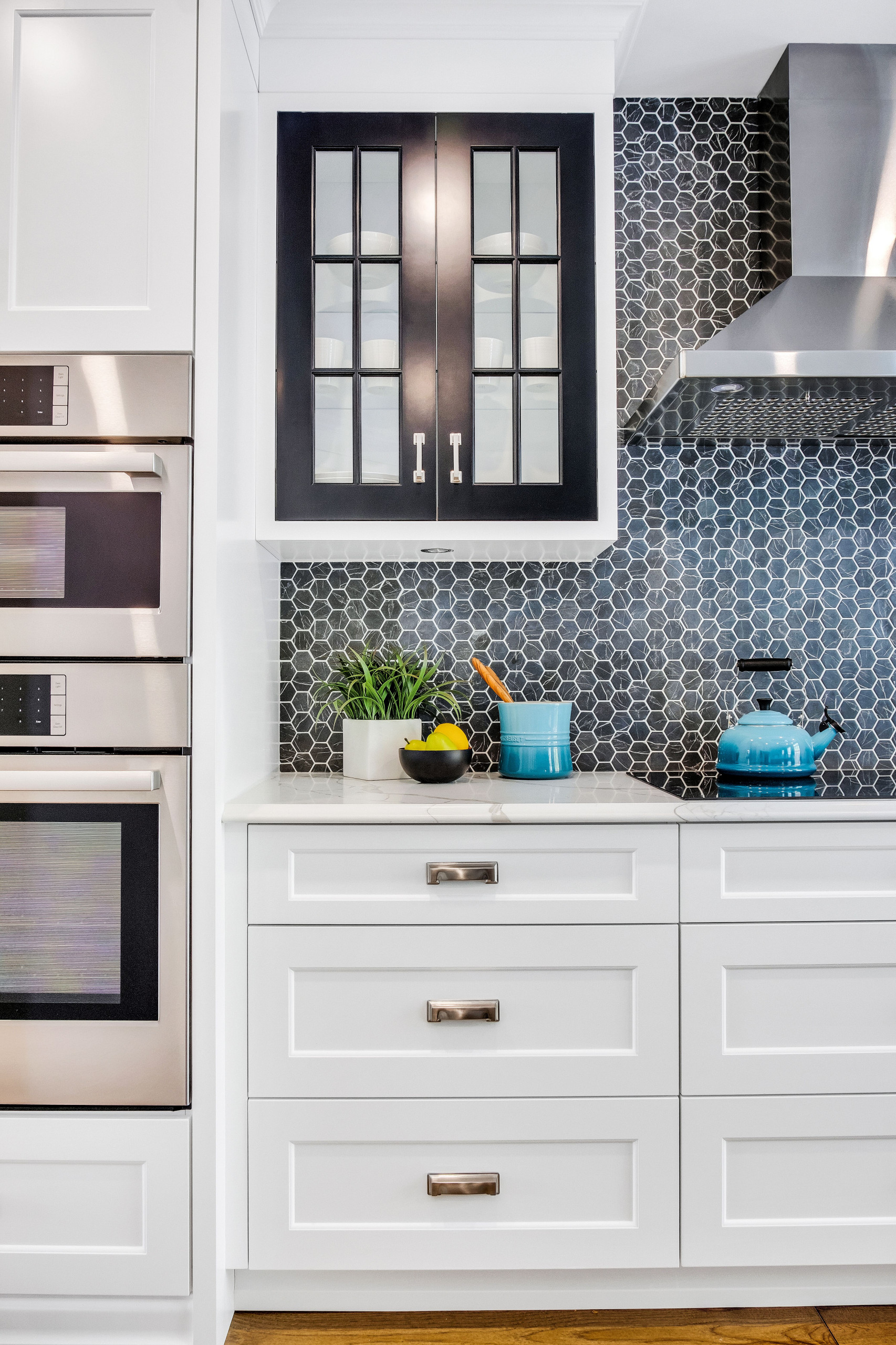 Kitchen Colorful Cabinets Ceramic Tile Backsplashes Design Photos and Ideas  - Dwell