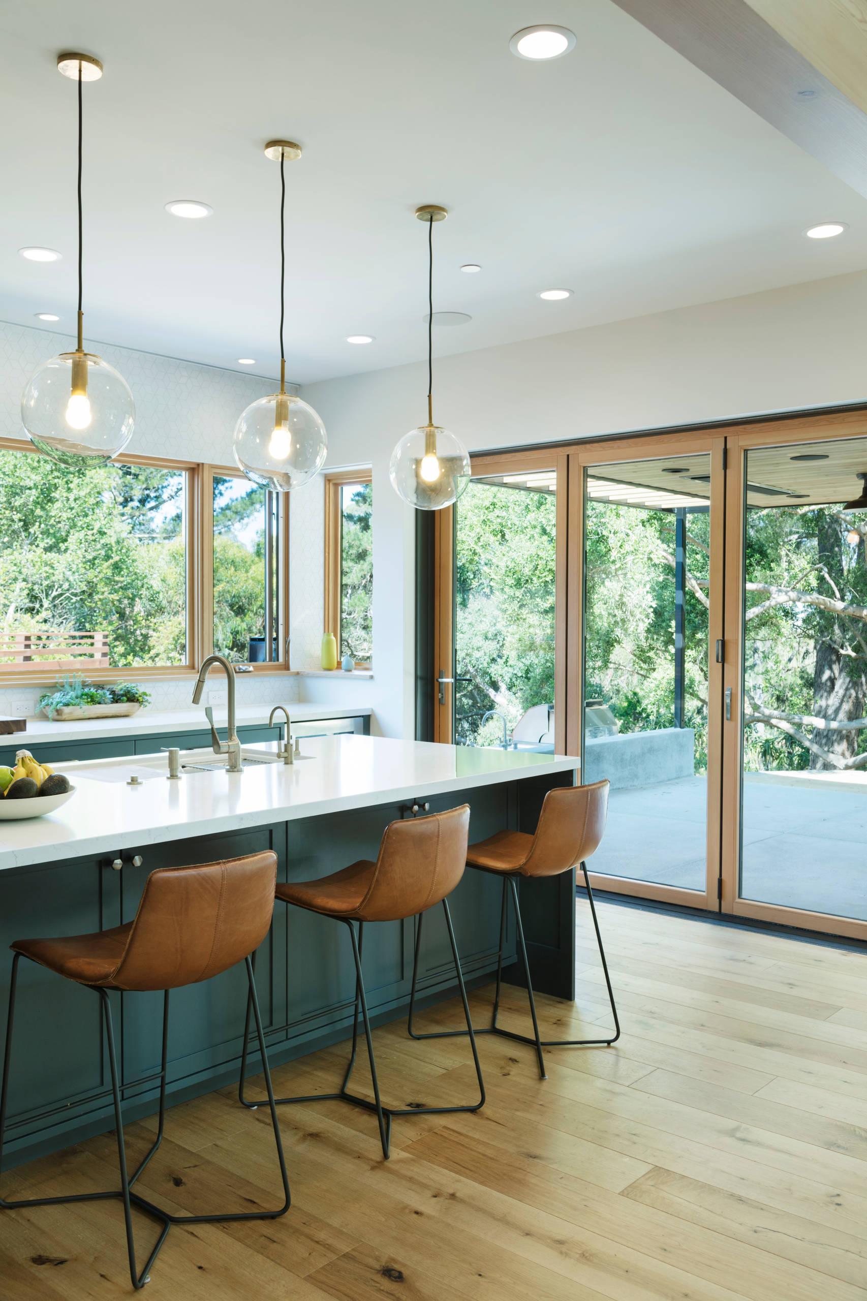 light blue modern kitchen