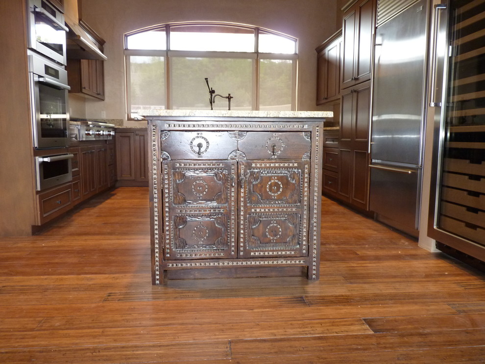 Santa Fe, New Mexico Classic Spanish Colonial Cabinetry. - Rustic