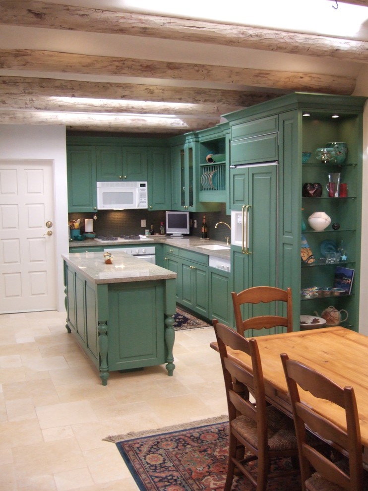 Example of an arts and crafts kitchen design in Albuquerque