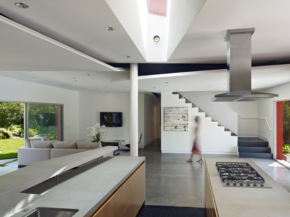 Open concept kitchen - modern open concept kitchen idea in Los Angeles