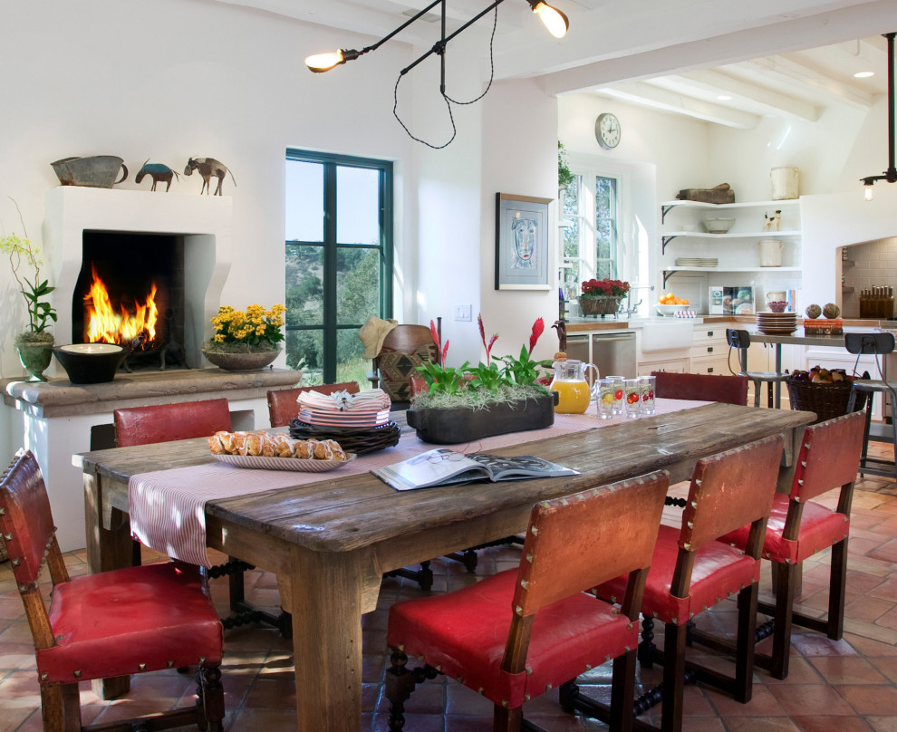 Inspiration for a southwestern kitchen remodel in Santa Barbara