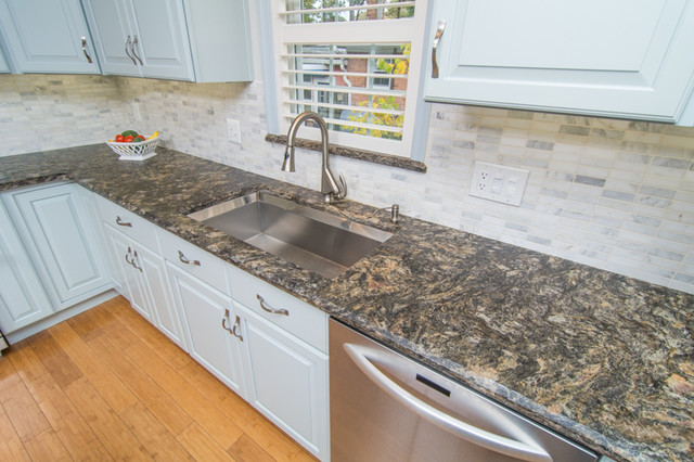 Saturnia Granite Leathered in a Eclectic Modern Kitchen - Modern ...