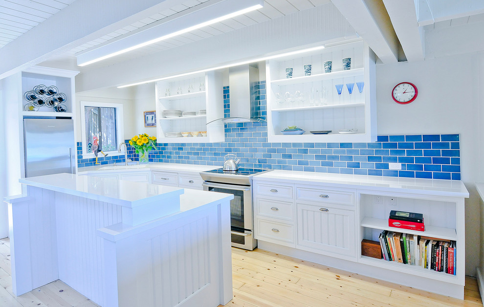 Photo of a nautical kitchen in San Francisco.