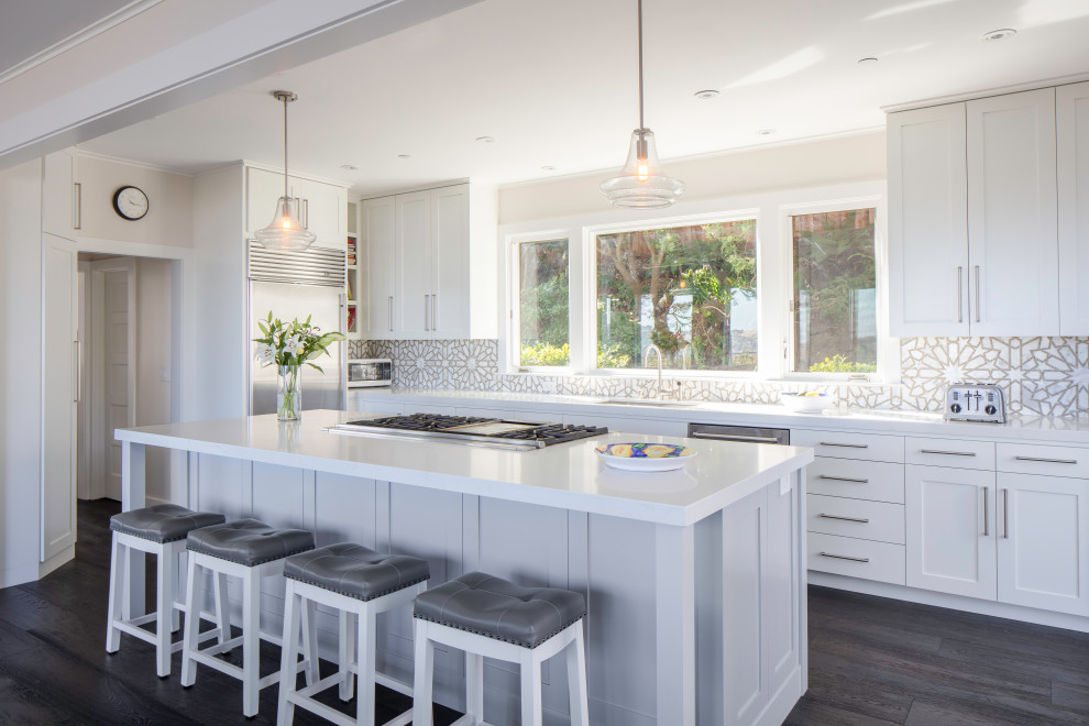 Inspiration for a large transitional kitchen remodel in San Francisco
