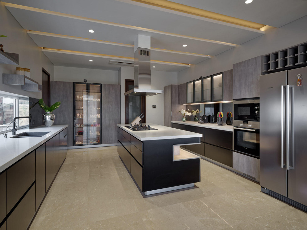 Example of a minimalist kitchen design in Pune