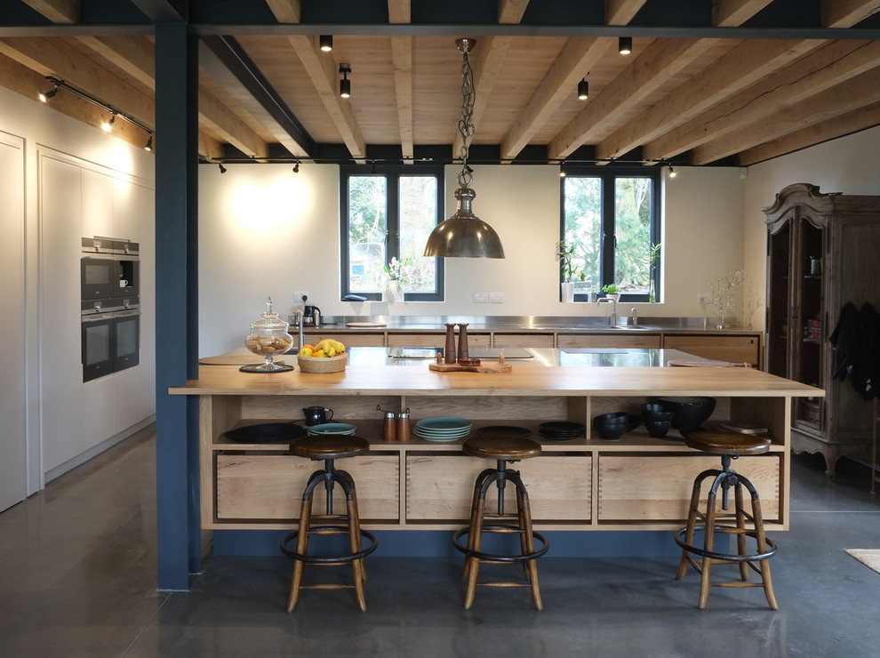 Источник вдохновения для домашнего уюта: кухня среднего размера в скандинавском стиле