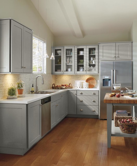 Schrock Grey Kitchen Cabinets