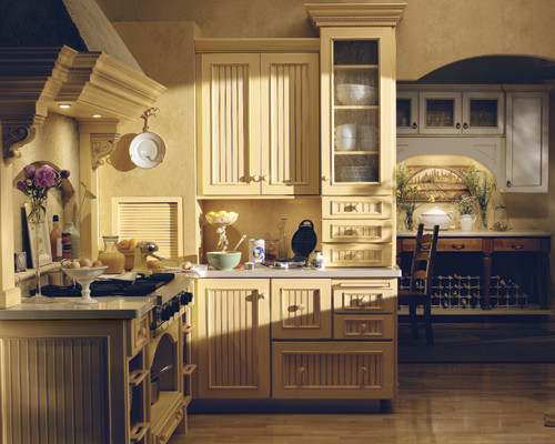 Пример оригинального дизайна: кухня в классическом стиле