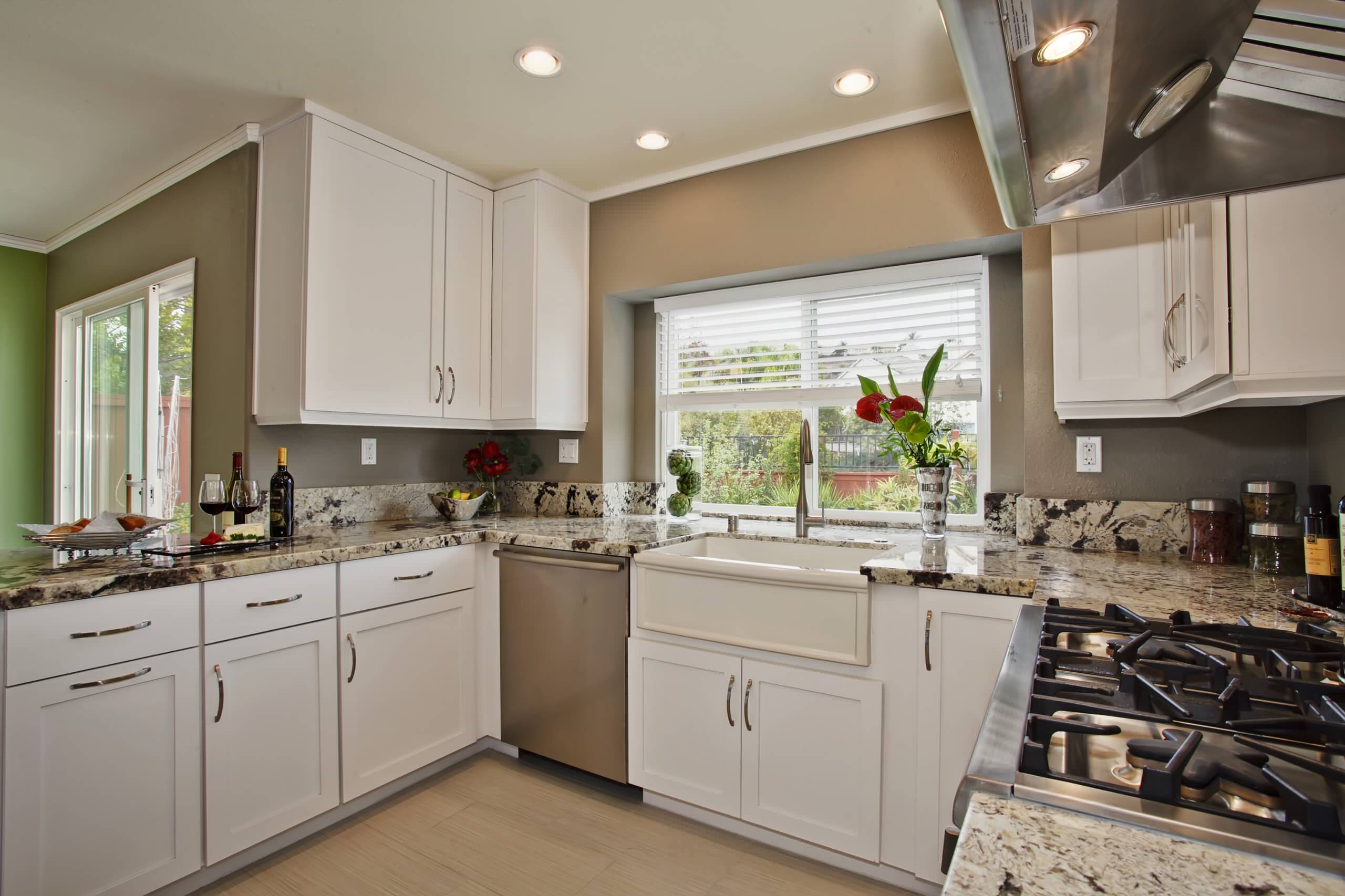 kitchens with tan walls