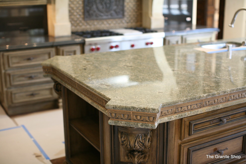 Seafoam Green Granite Kitchen Traditional Kitchen Dallas by The
