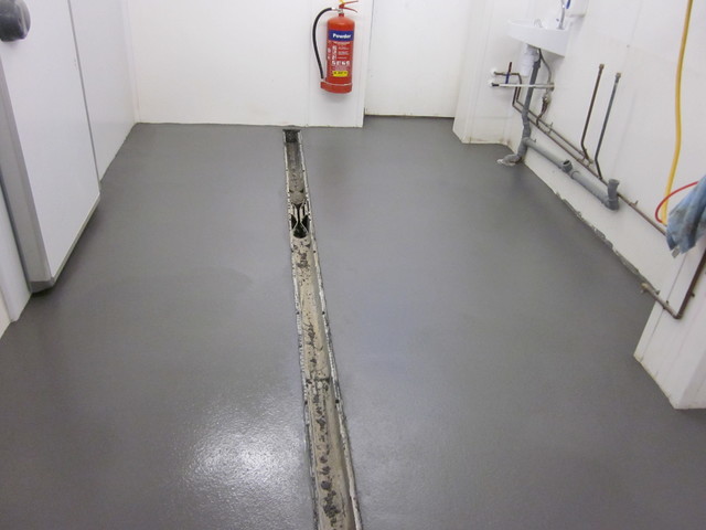 Seamless Hygienic Polyurethane floor screed for Whitby Kitchen Resin  Flooring - Industriel - Cuisine - Autres périmètres | Houzz