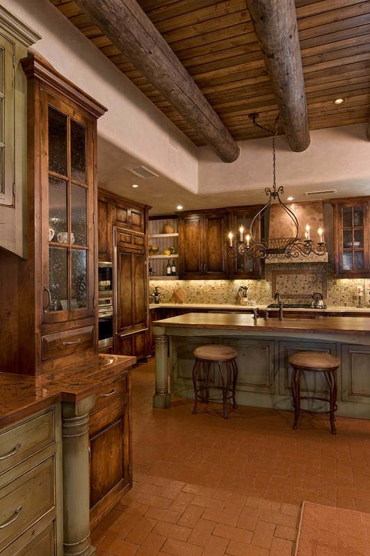 Mountain style kitchen photo in Albuquerque