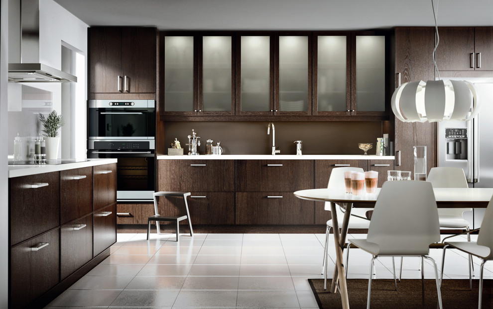 Example of a minimalist kitchen design in Other