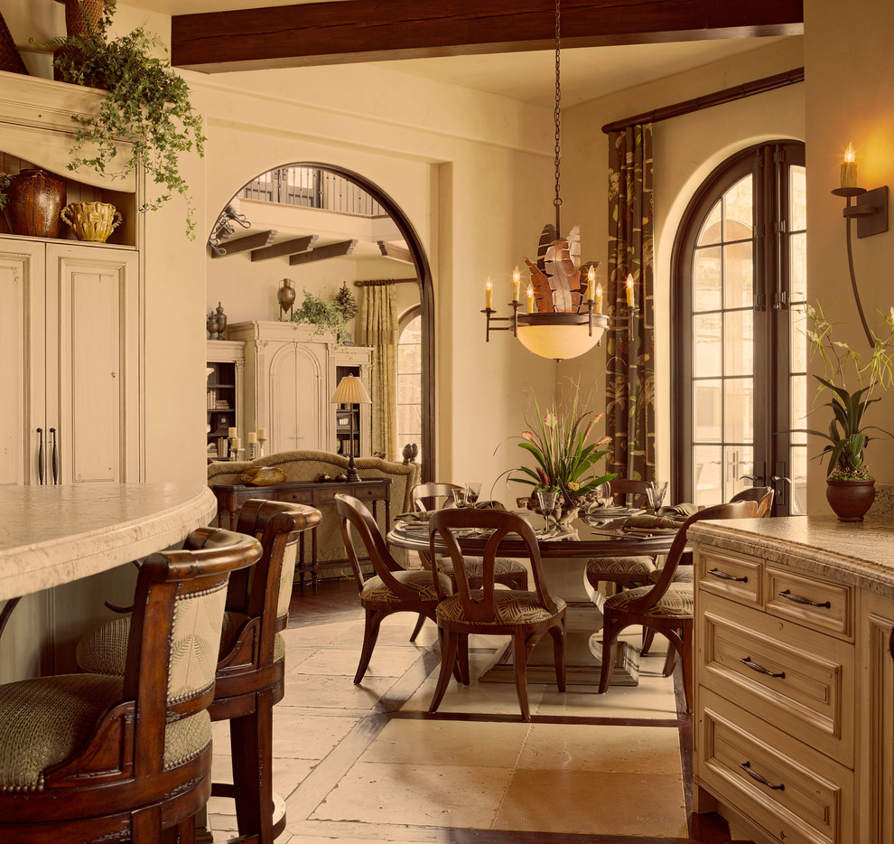 Example of a tuscan kitchen design in Atlanta