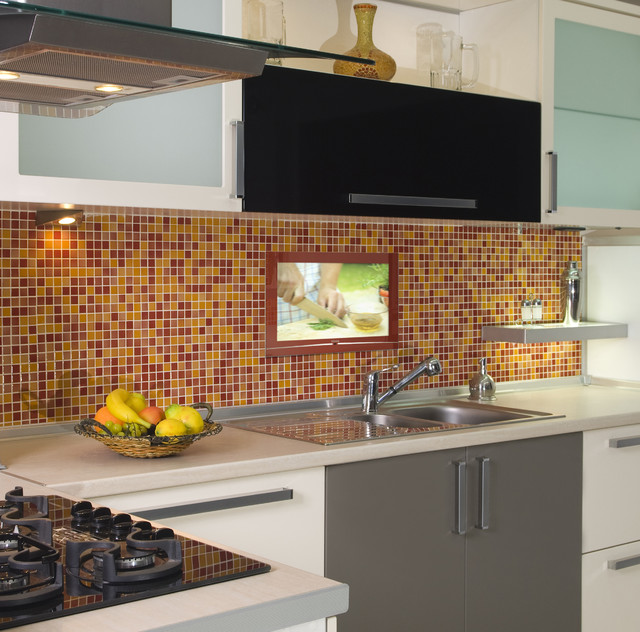 14 Ways To Put A Tv In The Kitchen, Small Kitchen Tv Ideas