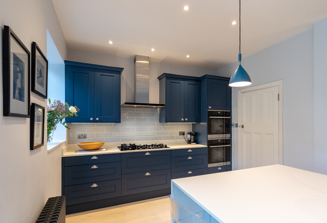 Shaker-style Blue Kitchen - Contemporain - Cuisine - Londres - par Richmond  Kitchens | Houzz