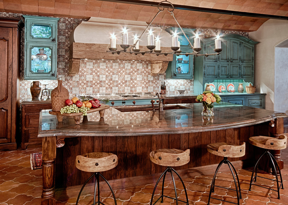 Inspiration for a mediterranean kitchen in Cleveland.