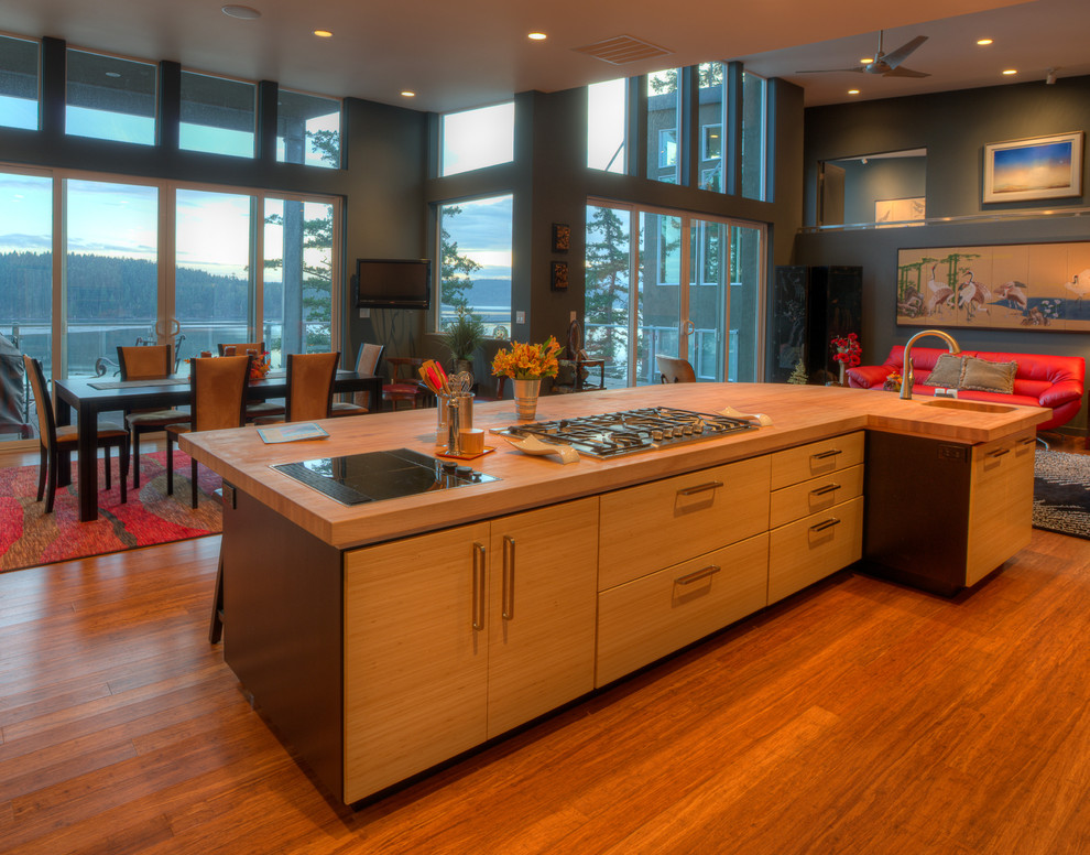 Shelter Bay High Bluff Waterfront, La Conner WA Modern Kitchen