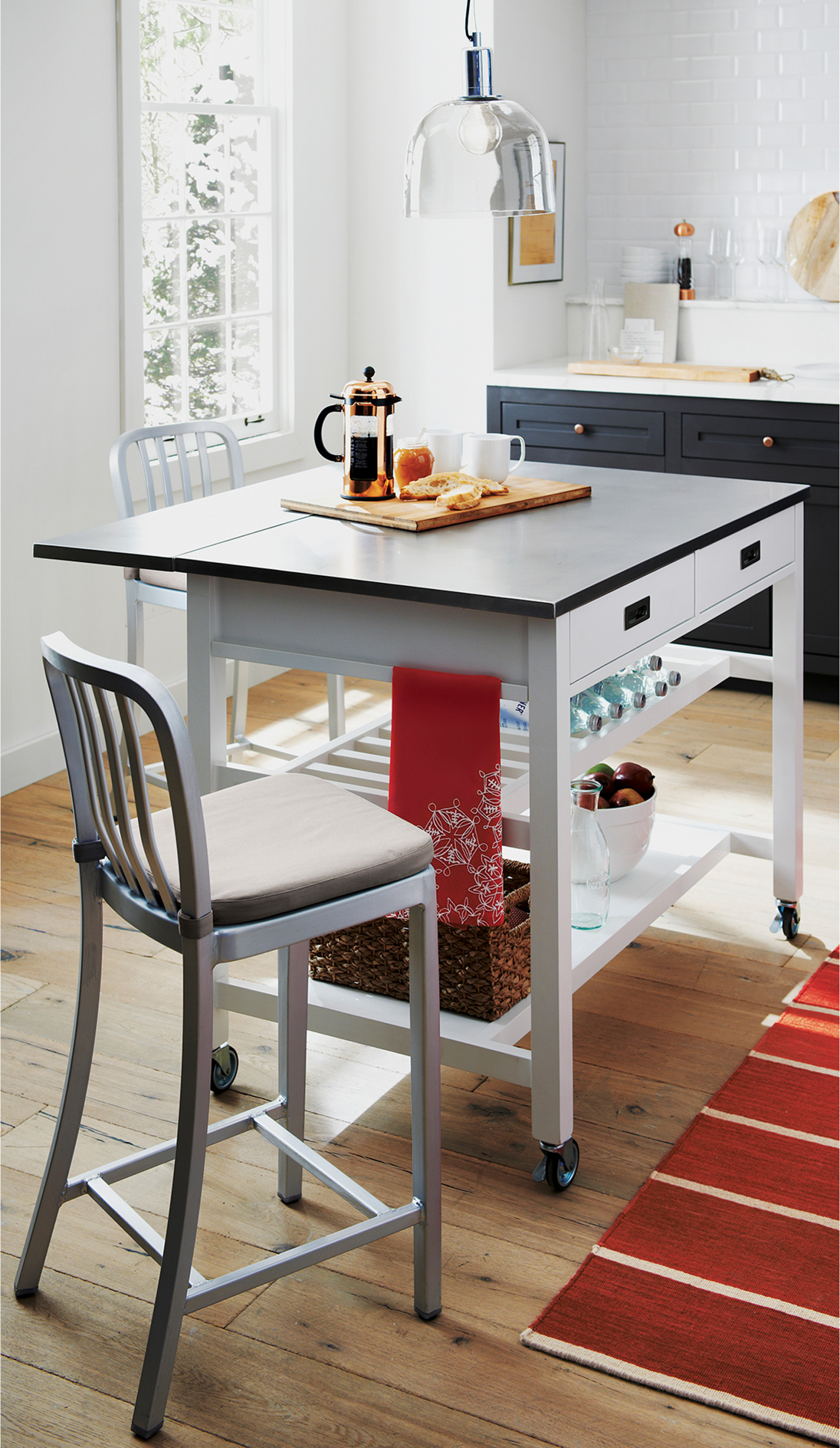 Sheridan White Kitchen Island Kitchen Chicago By Crate Barrel Houzz