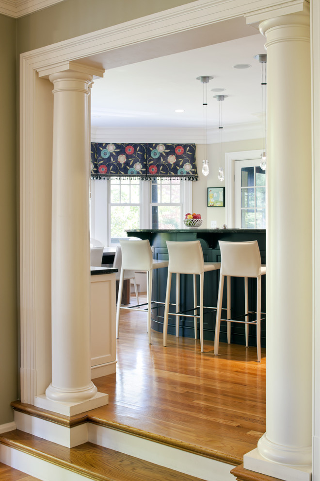 Shingle Style Kitchen Columns Contemporary Kitchen Boston by