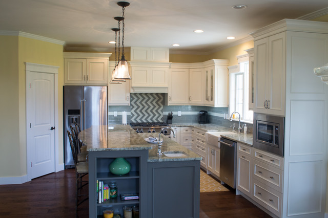 Shoji White Kitchen With Gray Island Lewes De Coastal Kitchen Philadelphia By Sylvester Custom Cabinetry Llc