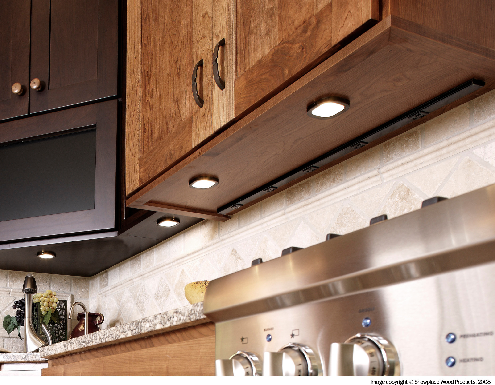 kitchen under cabinet wall outlet idea