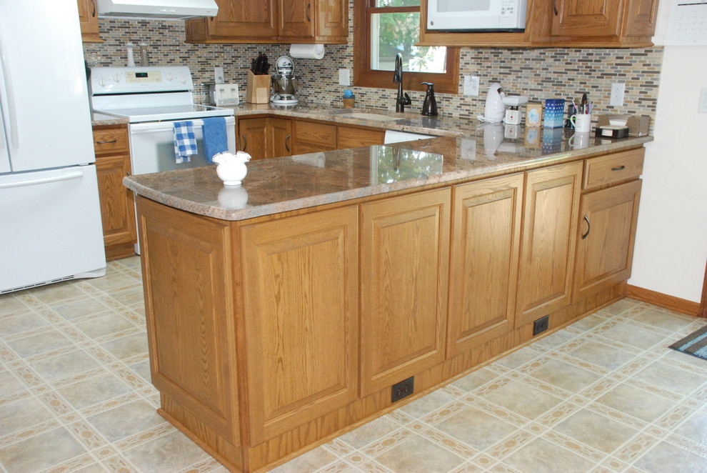 Sideboard, New doors, and new granite counters Traditional