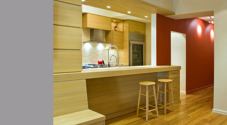 Пример оригинального дизайна: кухня в стиле модернизм