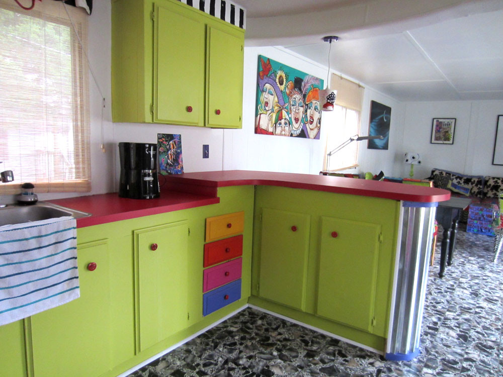 single wide mobile home kitchen