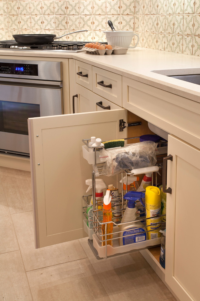 Sink Pullout Chrome Tray Modern Kitchen Houston by