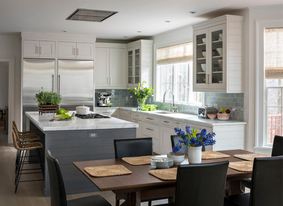 Transitional kitchen photo in New York